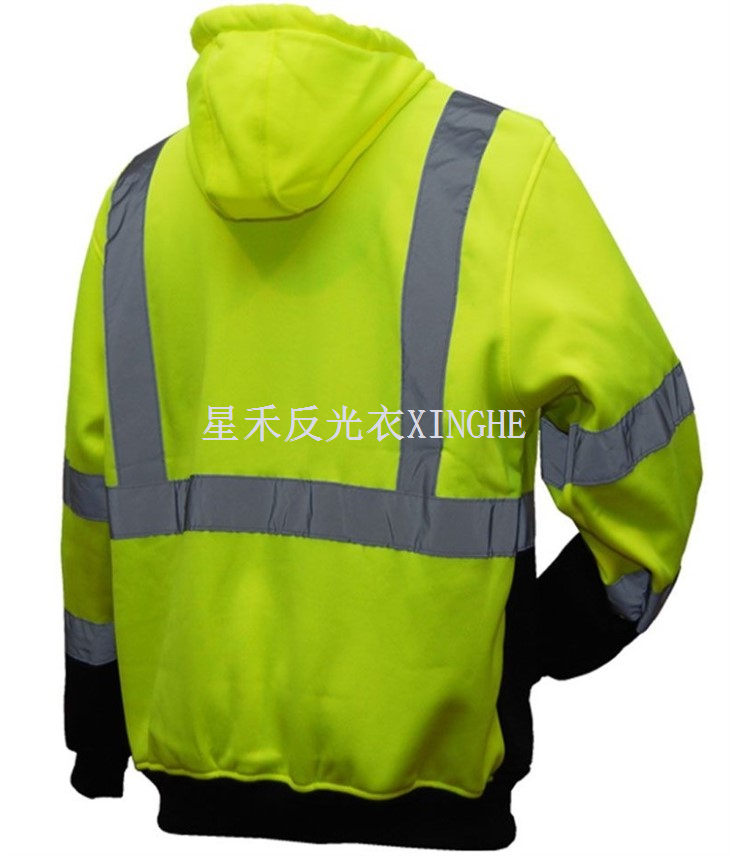 Reflective Black Bottom Sweatshirt Hooded Pullover